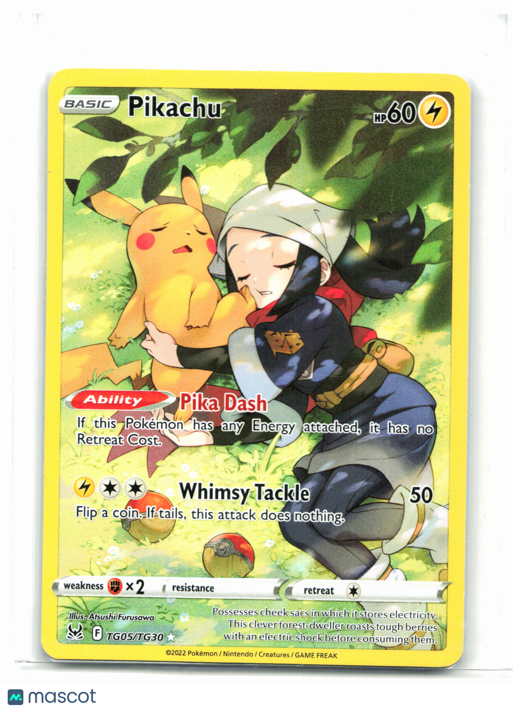 2022 Pokemon—Pikachu #TG05/TG30 Lost Origin Trainer Gallery—Ultra Rare Holo