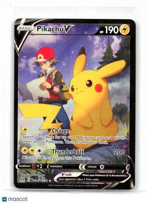 2022 Pokemon—Pikachu V #TG16/TG30 Lost Origin Trainer Gallery—Ultra Rare Holo