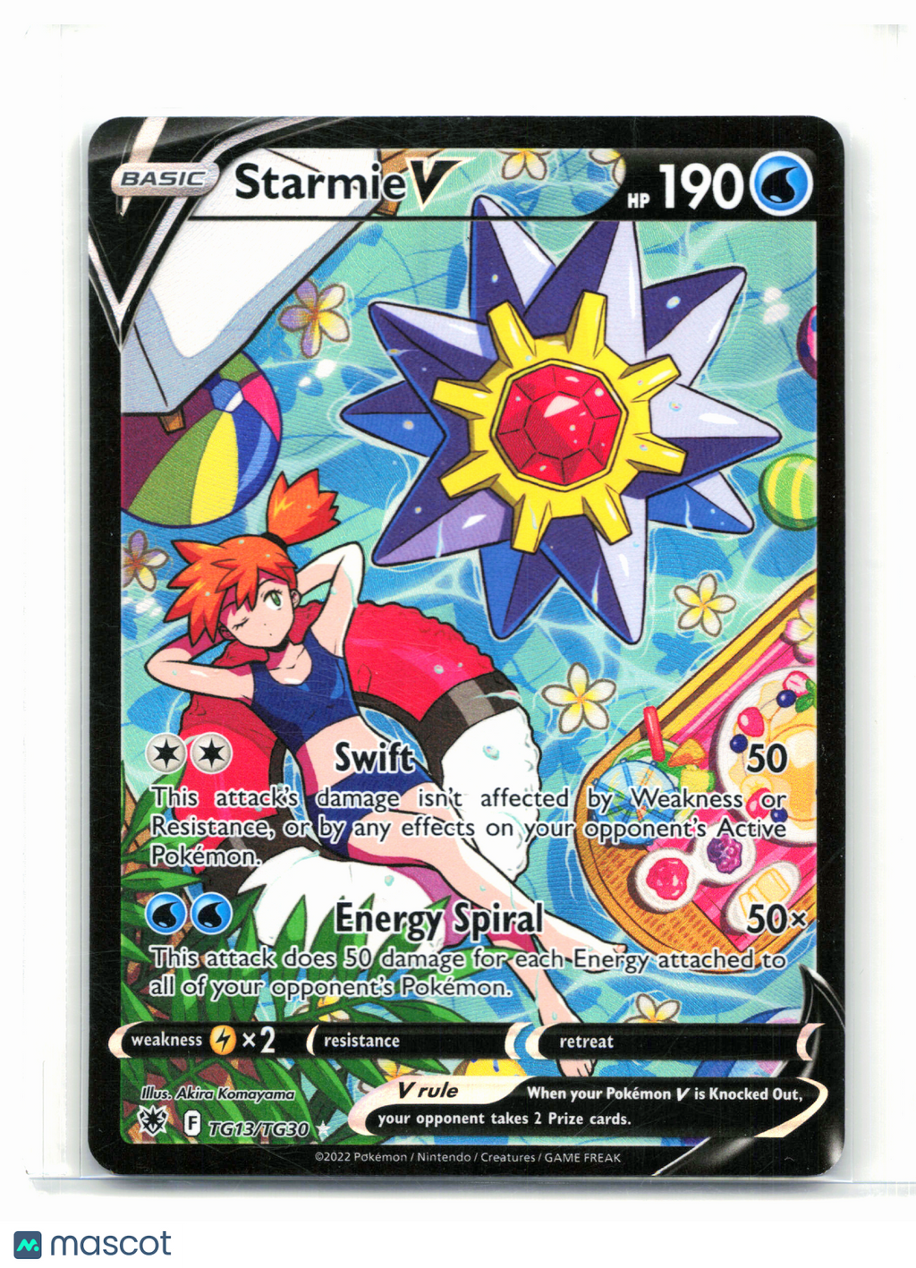 2022 Pokemon—Starmie V #TG13/TG30 Astral Radiance Trainer Gallery—UR Holo