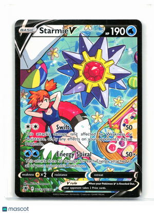 2022 Pokemon—Starmie V #TG13/TG30 Astral Radiance Trainer Gallery—UR Holo