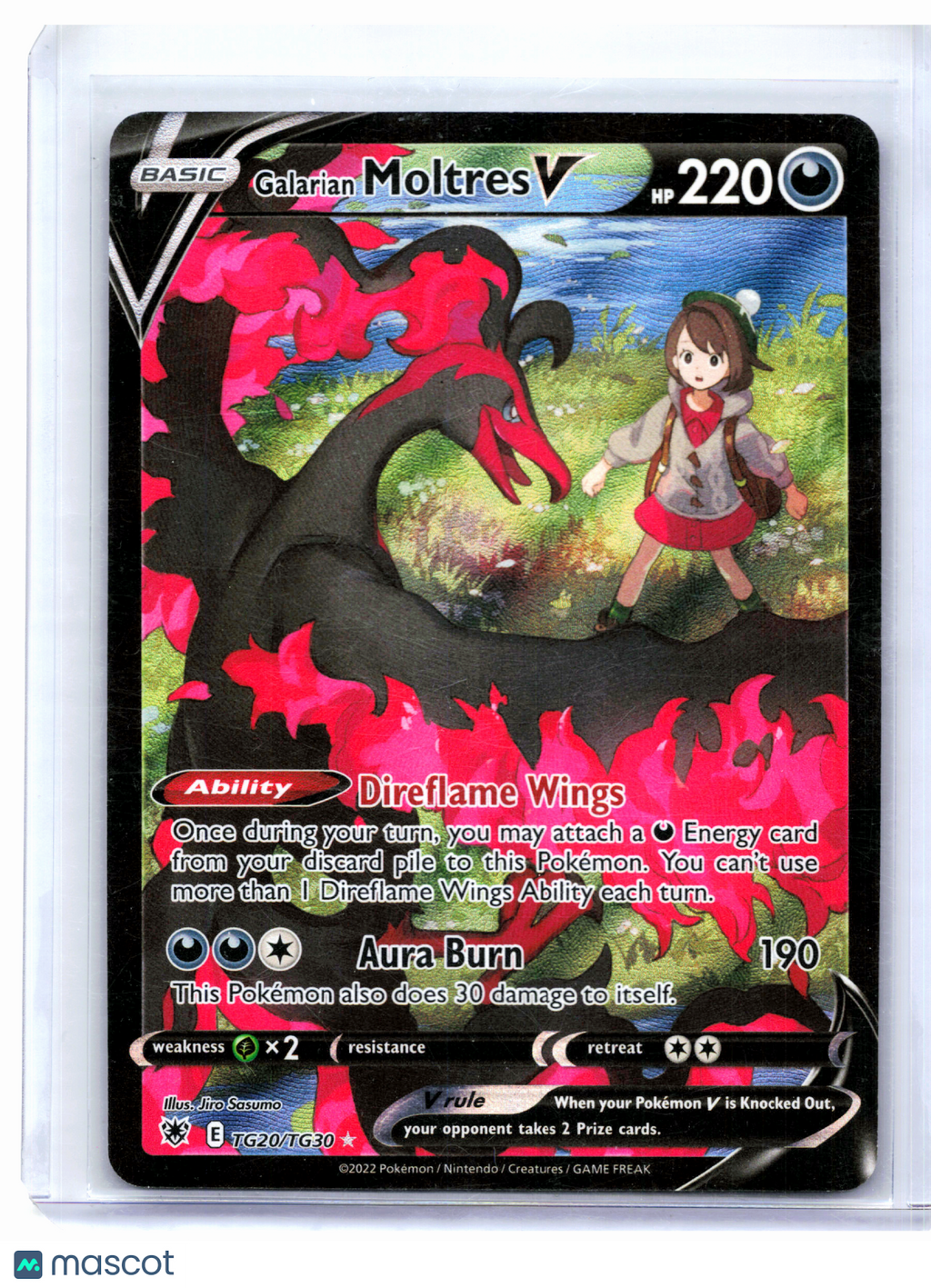 2022 Pokemon—Galarian Moltres V #TG20/TG30 Astral Radiance Trainer Gallery—UR
