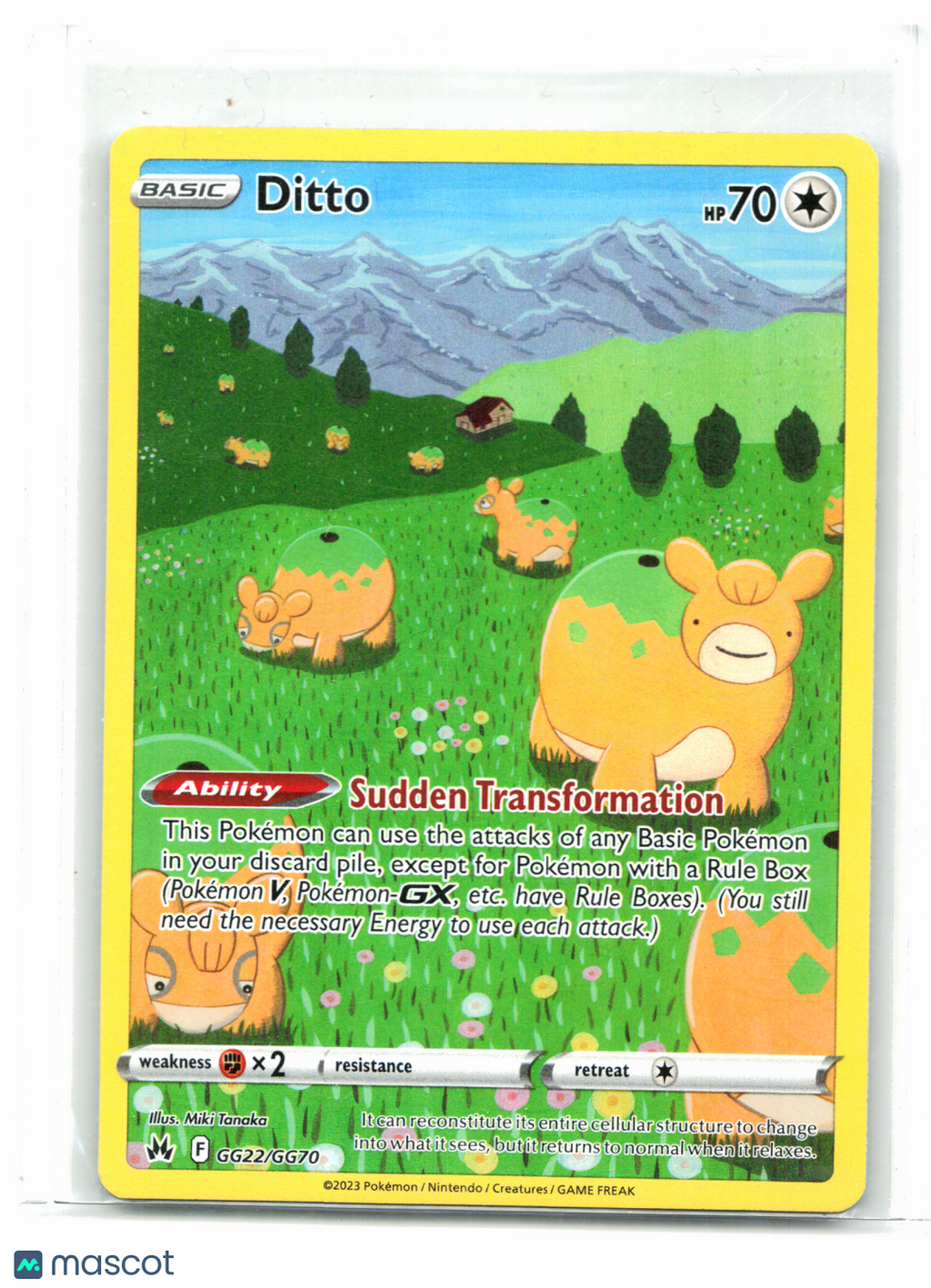 2023 Pokemon—Ditto #GG22/GG70 Crown Zenith: Galarian Gallery—Ultra Rare Holo