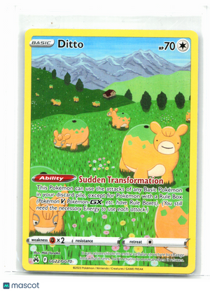 2023 Pokemon—Ditto #GG22/GG70 Crown Zenith: Galarian Gallery—Ultra Rare Holo