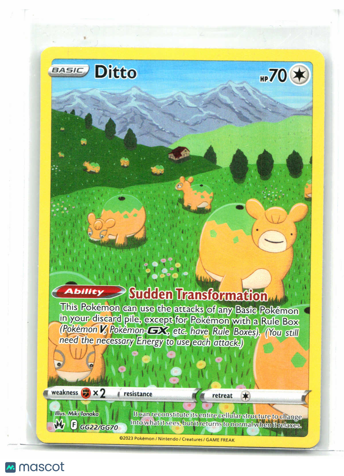 2023 Pokemon—Ditto #GG22/GG70 Crown Zenith: Galarian Gallery—Ultra Rare Holo