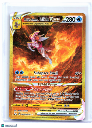 2023 Pokemon—Origin Forme Palkia VSTAR #GG67/GG70 CRZ:GG—Secret Rare Holo