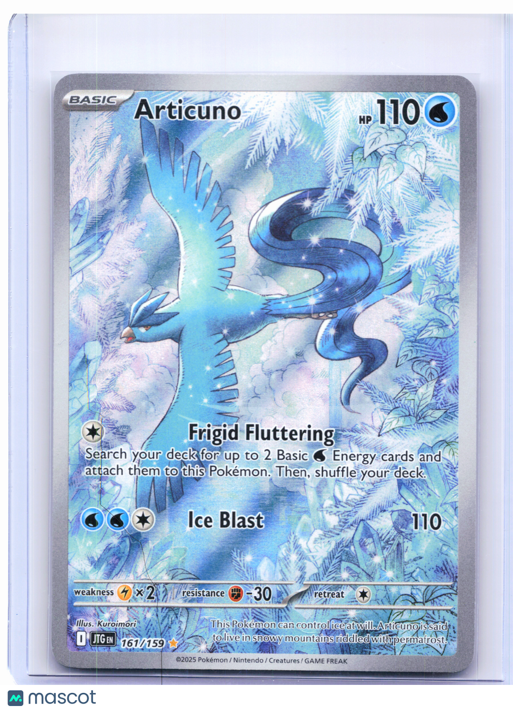 2025 Pokemon—Articuno #161/159 Journey Together—Illustration Rare Holo