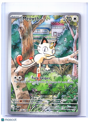 2025 Pokemon—Meowth #106/094 Phantasmal Flames—Illustration Rare Holo