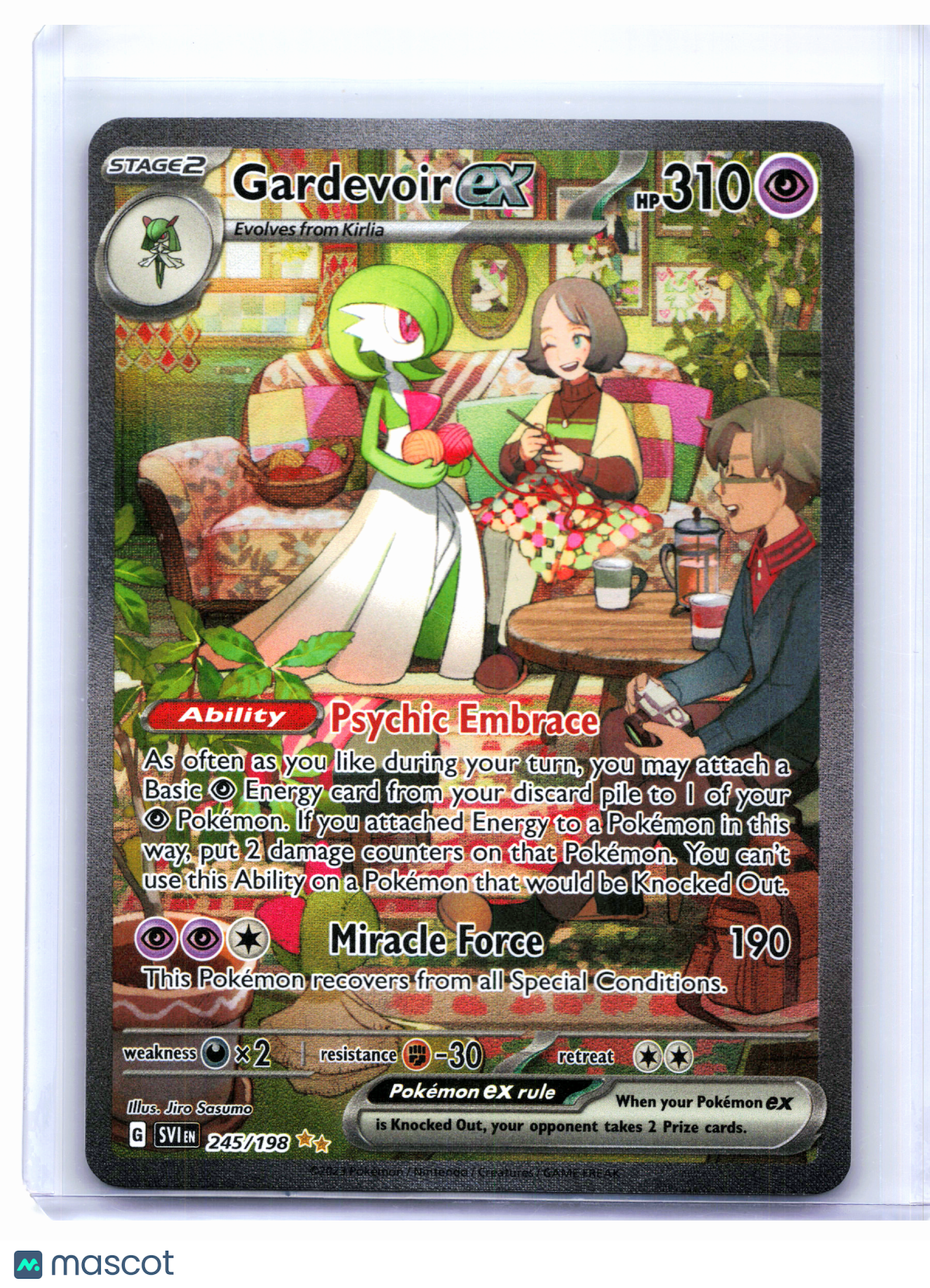 2023 Pokemon—Gardevoir ex #245/198 Scarlet & Violet Base Set—SIR Holo
