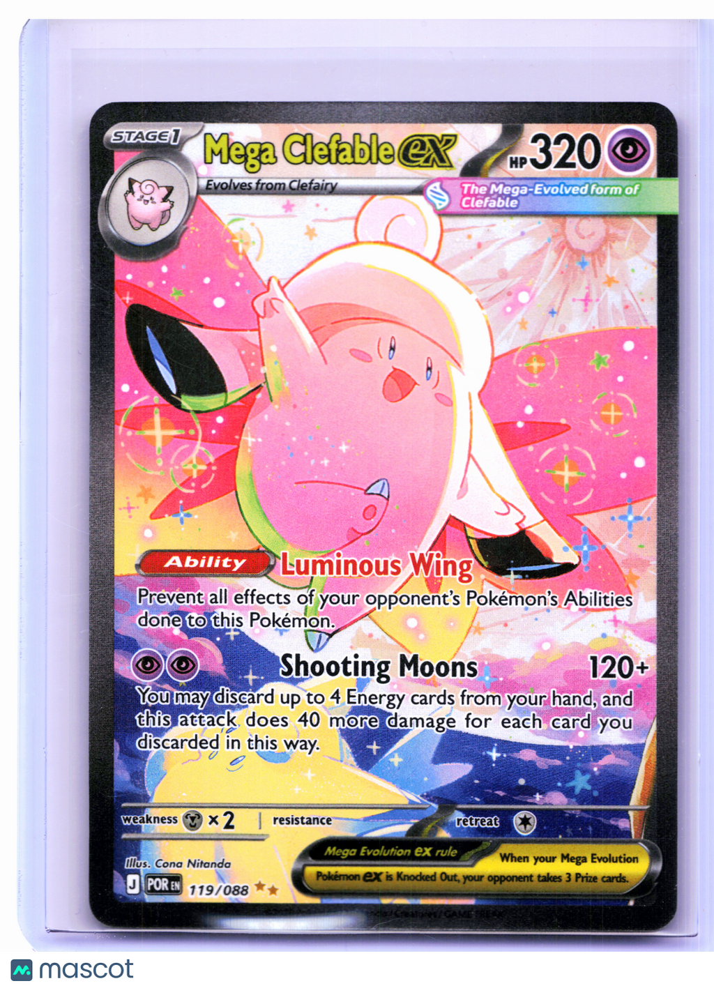 2026 Pokemon—Mega Clefable ex #119/088 Perfect Order—Special Illustration Rare