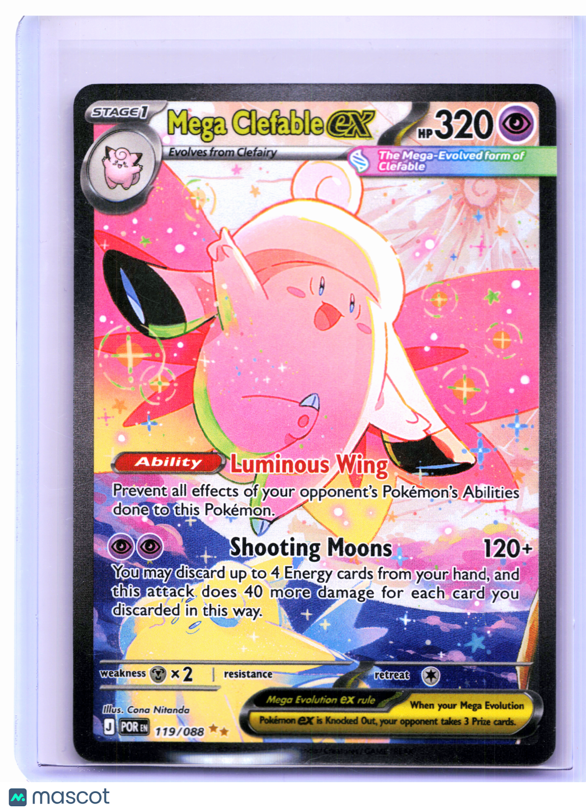 2026 Pokemon—Mega Clefable ex #119/088 Perfect Order—Special Illustration Rare