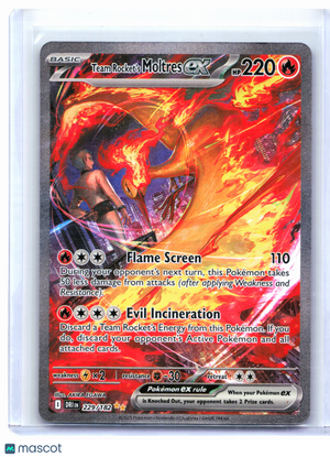2025 Pokemon—Team Rocket's Moltres ex #229/182 Destined Rivals—SIR Holo