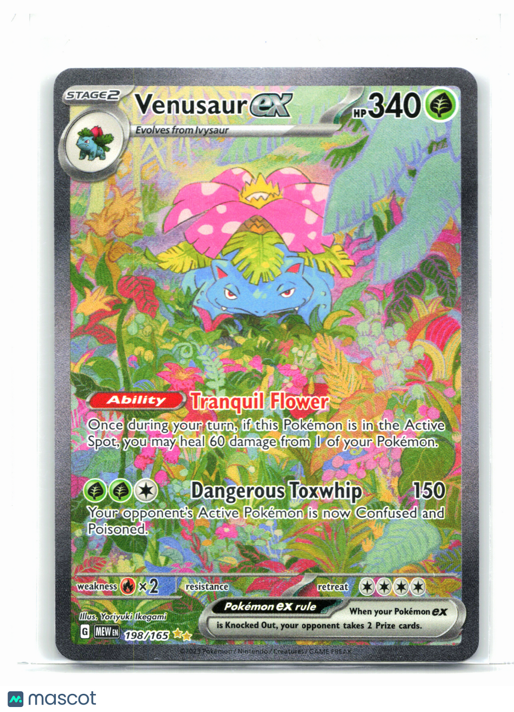 2023 Pokemon—Venusaur ex #198/165 Scarlet & Violet 151—Special Illustration Rare