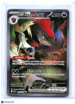 2025 Pokemon—N's Zoroark ex #185/159 Journey Together—Special Illustration Rare