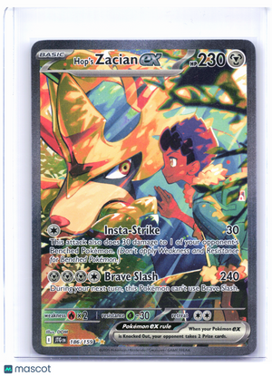 2025 Pokemon—Hop's Zacian ex #186/159 Journey Together—Special Illustration Rare