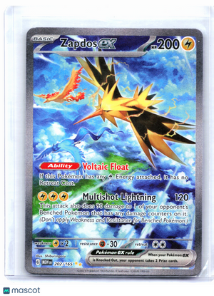 2023 Pokemon—Zapdos ex #202/165 Scarlet & Violet 151—SIR Holo [Lightly Played]
