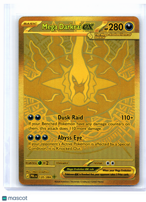 2026 Pokemon—Mega Darkrai ex #120/084 Pitch Black—Mega Hyper Rare Gold