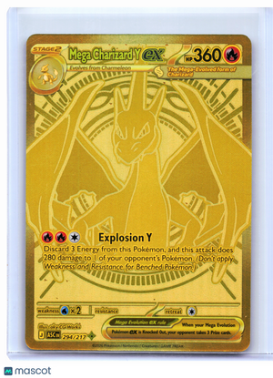 2026 Pokemon—Mega Charizard ex #294/217 Ascended Heroes—Mega Hyper Rare Gold