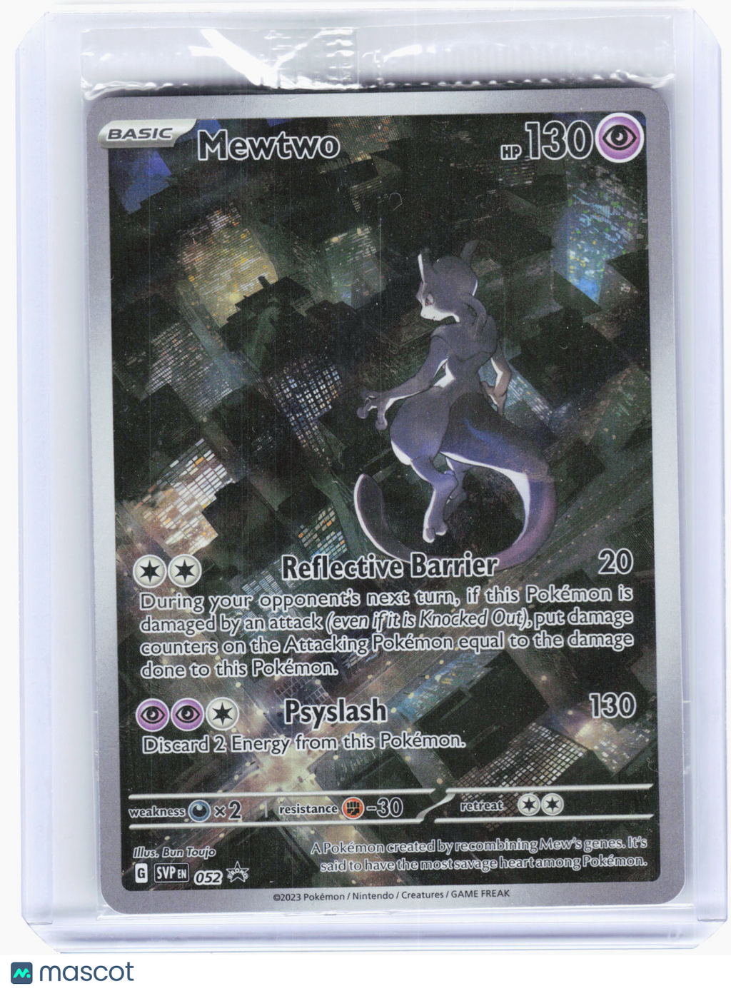 2023 Pokemon—Mewtwo #052 Scarlet & Violet—Black Star Promo Holo (Sealed)