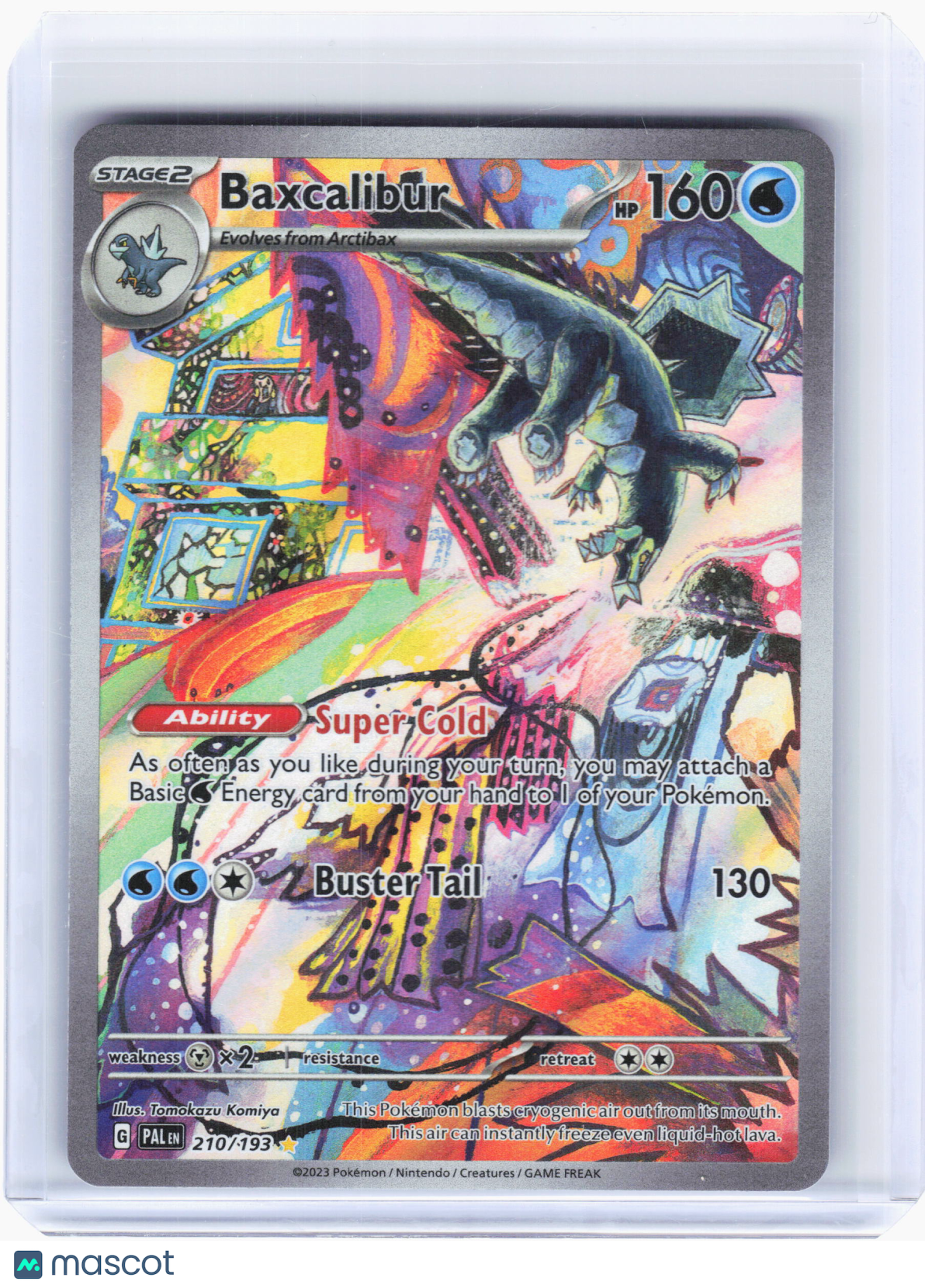 2023 Pokemon—Baxcalibur #210 Paldea Evolved—Illustration Rare Holo