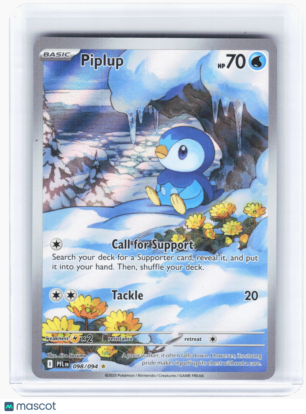 2025 Pokemon—Piplup #98 Phantasmal Flames—Illustration Rare Holo