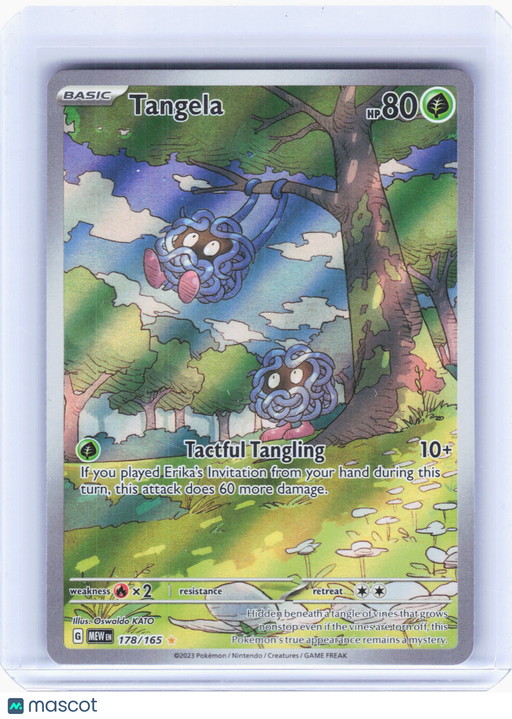 2023 Pokemon—Tangela #178 Scarlet & Violet 151—Illustration Rare Holo