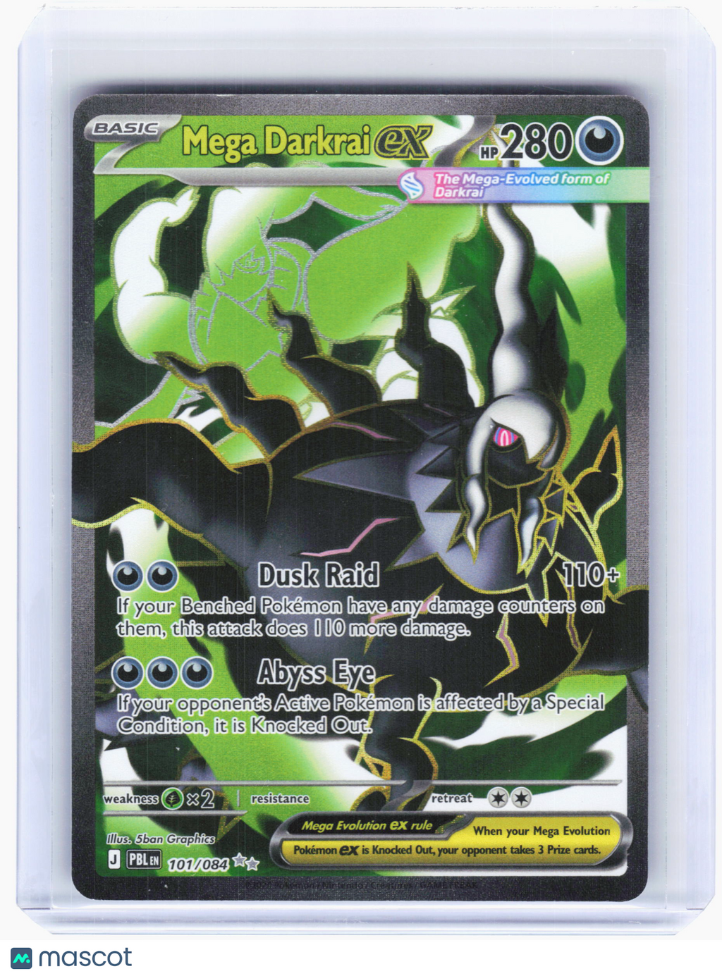 2026 Pokemon—Mega Darkrai ex #101 Pitch Black—Ultra Rare Holo
