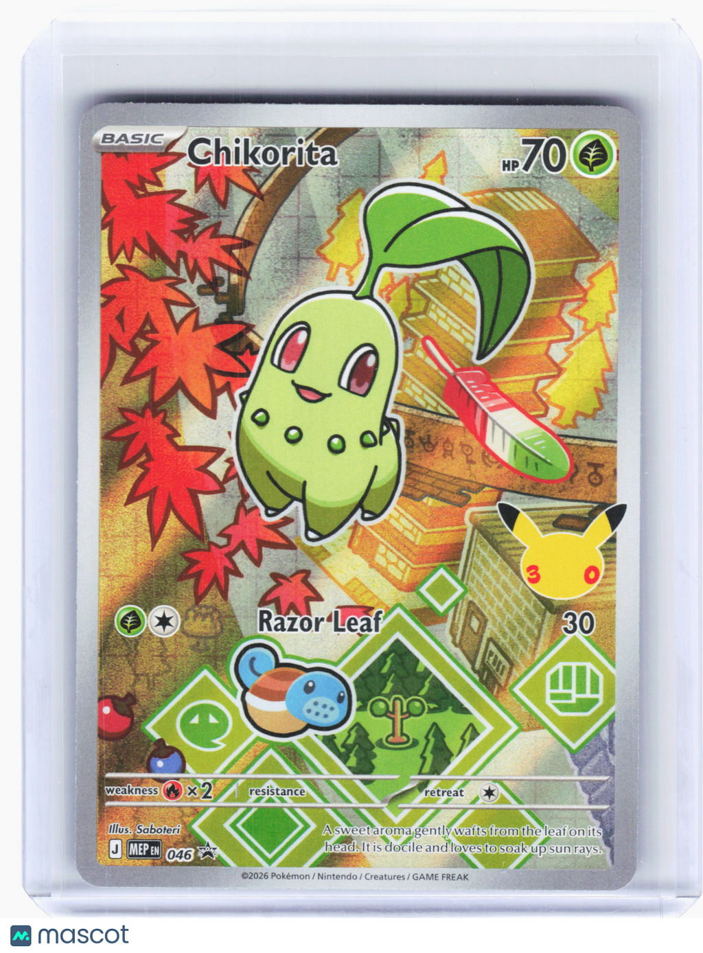 2026 Pokemon—Chikorita #046 Mega Evolution Promo—Black Star Promo Holo