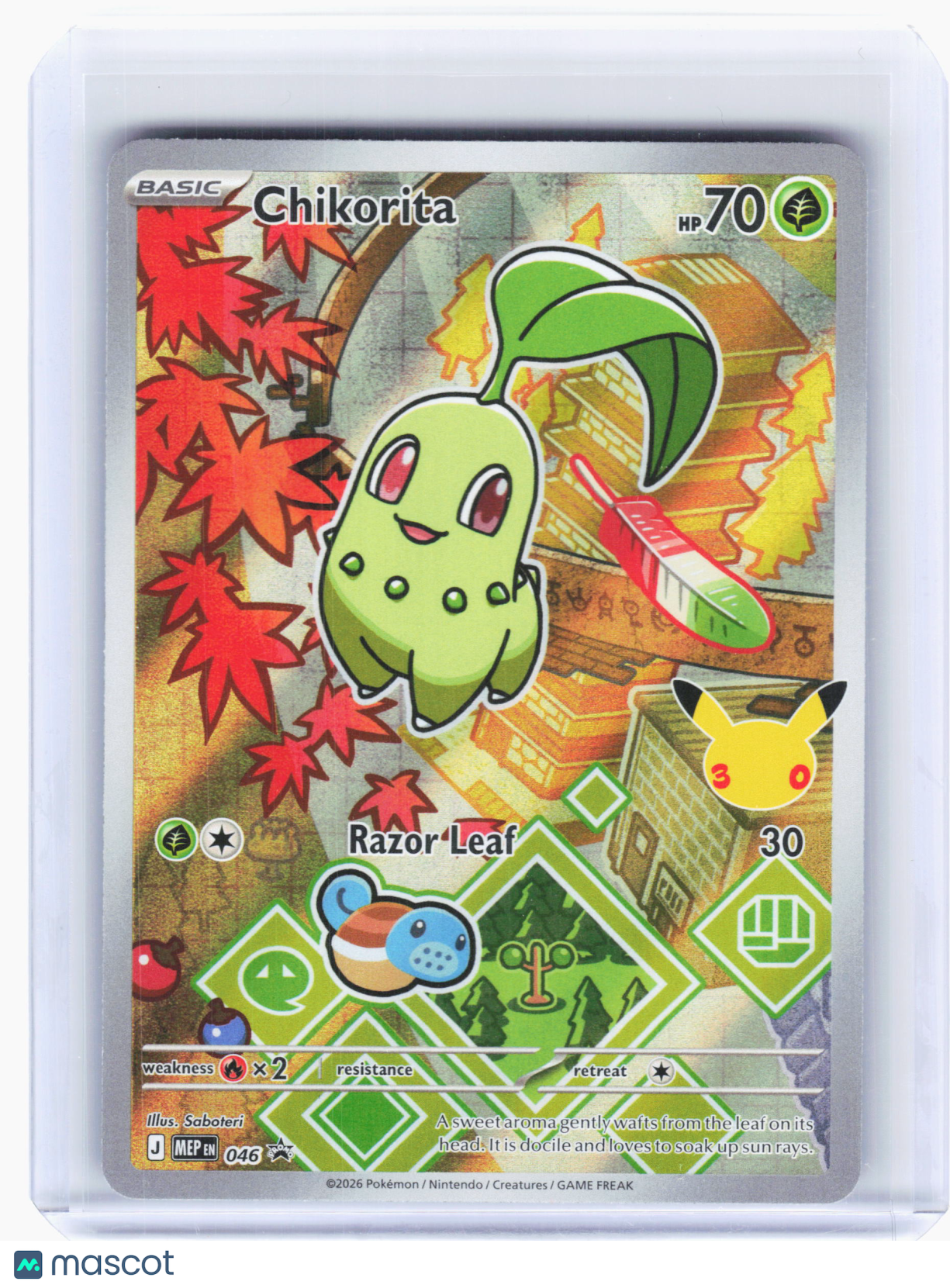 2026 Pokemon—Chikorita #046 Mega Evolution Promo—Black Star Promo Holo