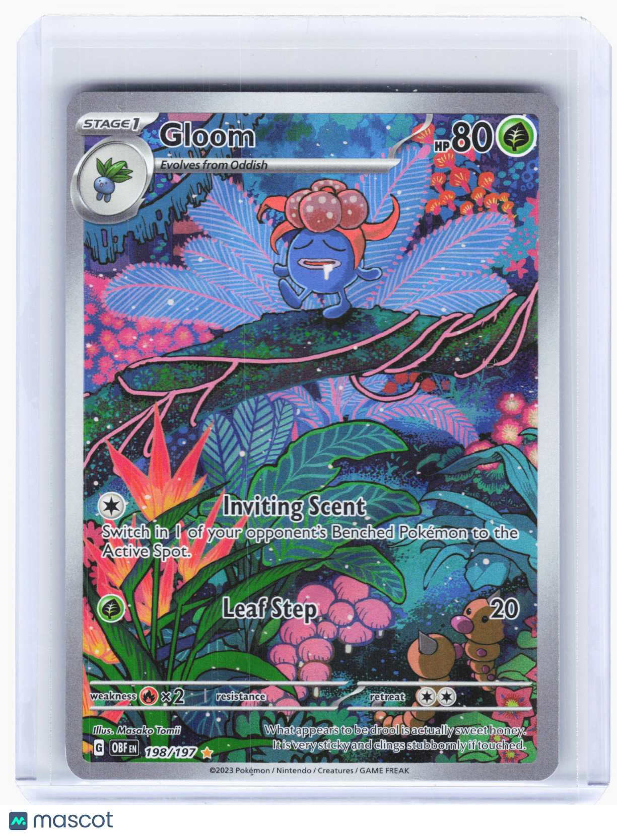 2023 Pokemon—Gloom #198 Obsidian Flames—Illustration Rare Holo