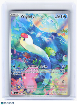 2023 Pokemon—Wiglett #206 Scarlet & Violet Base Set—Illustration Rare Holo