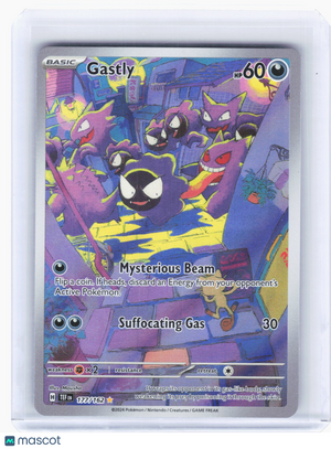 2024 Pokemon—Gastly #177 Temporal Forces—Illustration Rare Holo