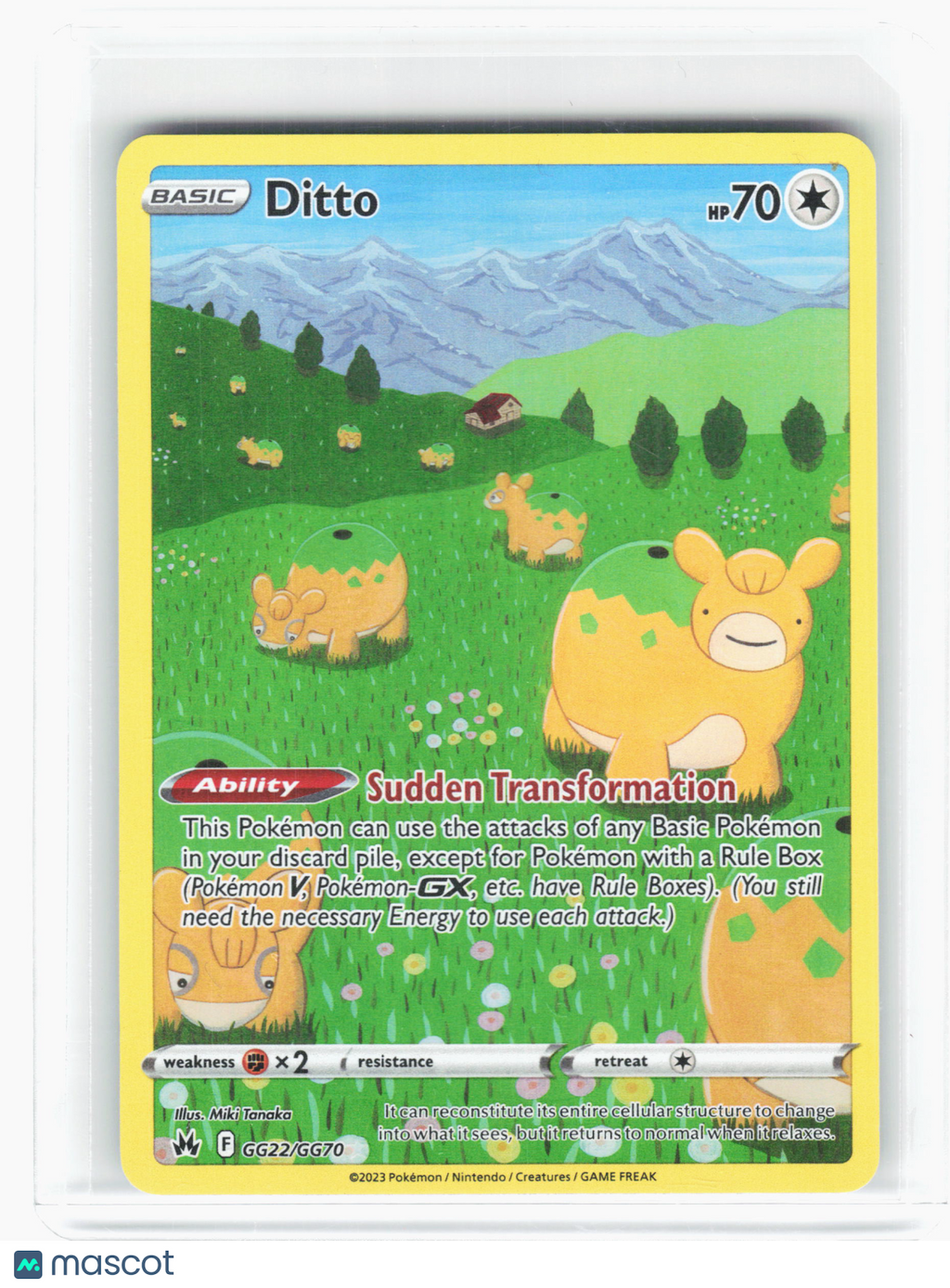 2023 Pokemon—Ditto #GG22 Crown Zenith: Galarian Gallery—Ultra Rare Holo