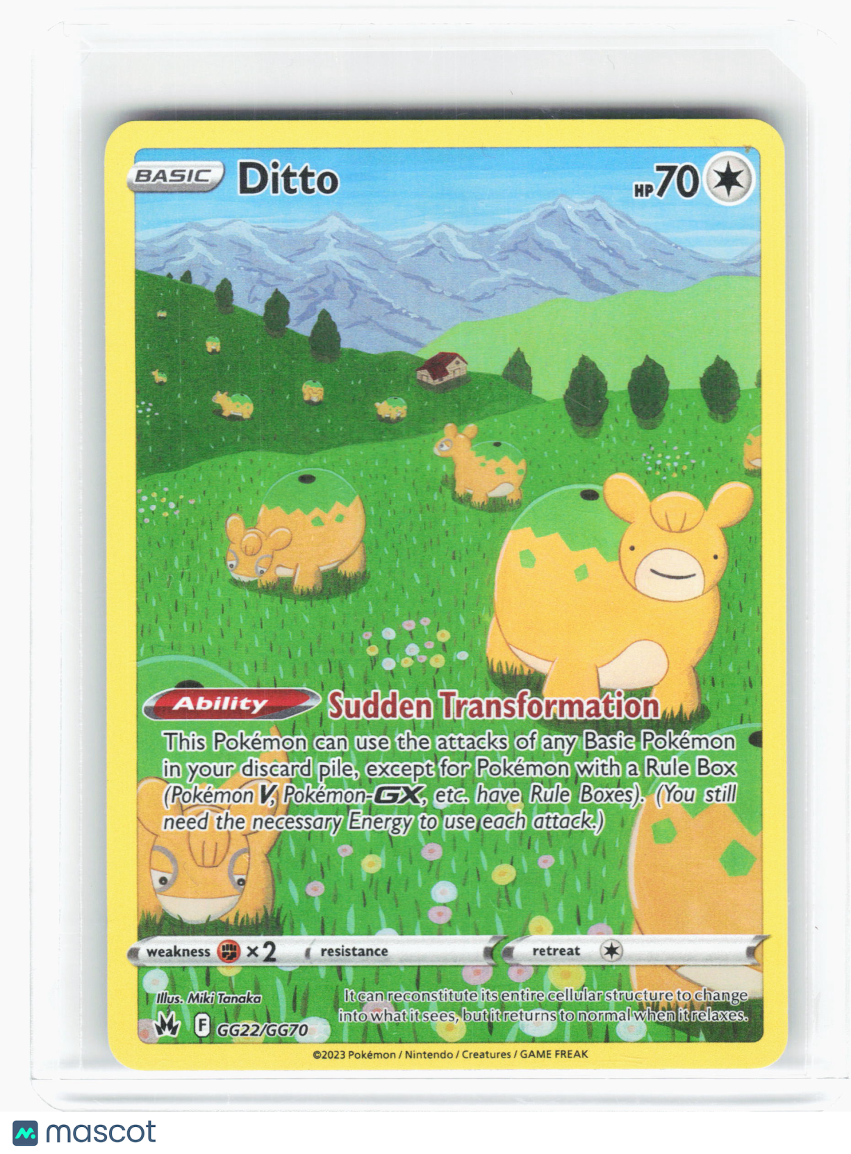 2023 Pokemon—Ditto #GG22 Crown Zenith: Galarian Gallery—Ultra Rare Holo