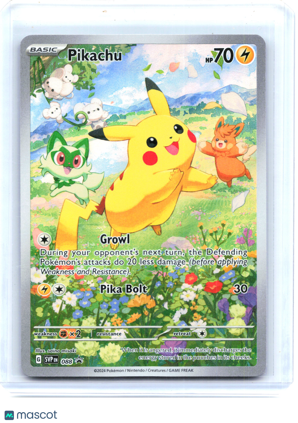 2024 Pokemon—Pikachu #088 Scarlet & Violet Promo Cards—Black Star Promo Holo