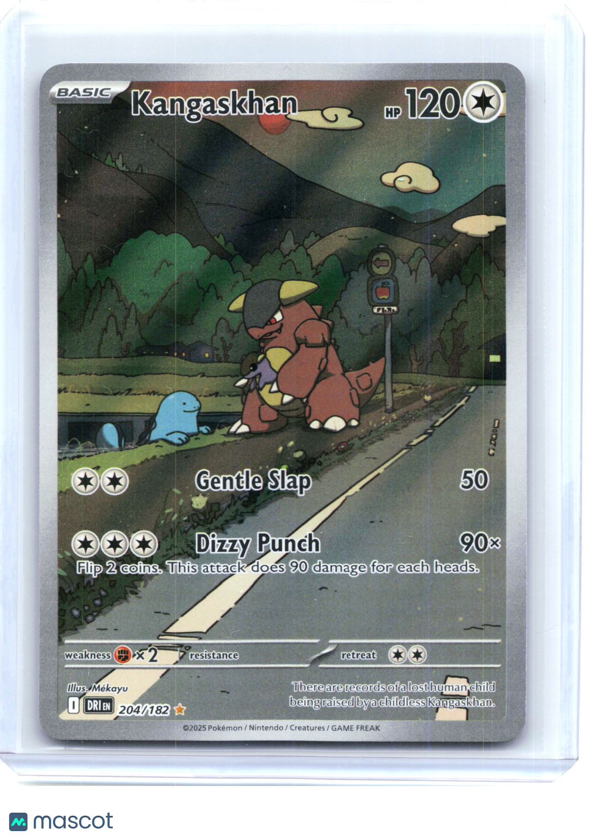 2025 Pokemon—Kangaskhan #204/182 Destined Rivals—Illustration Rare Holo