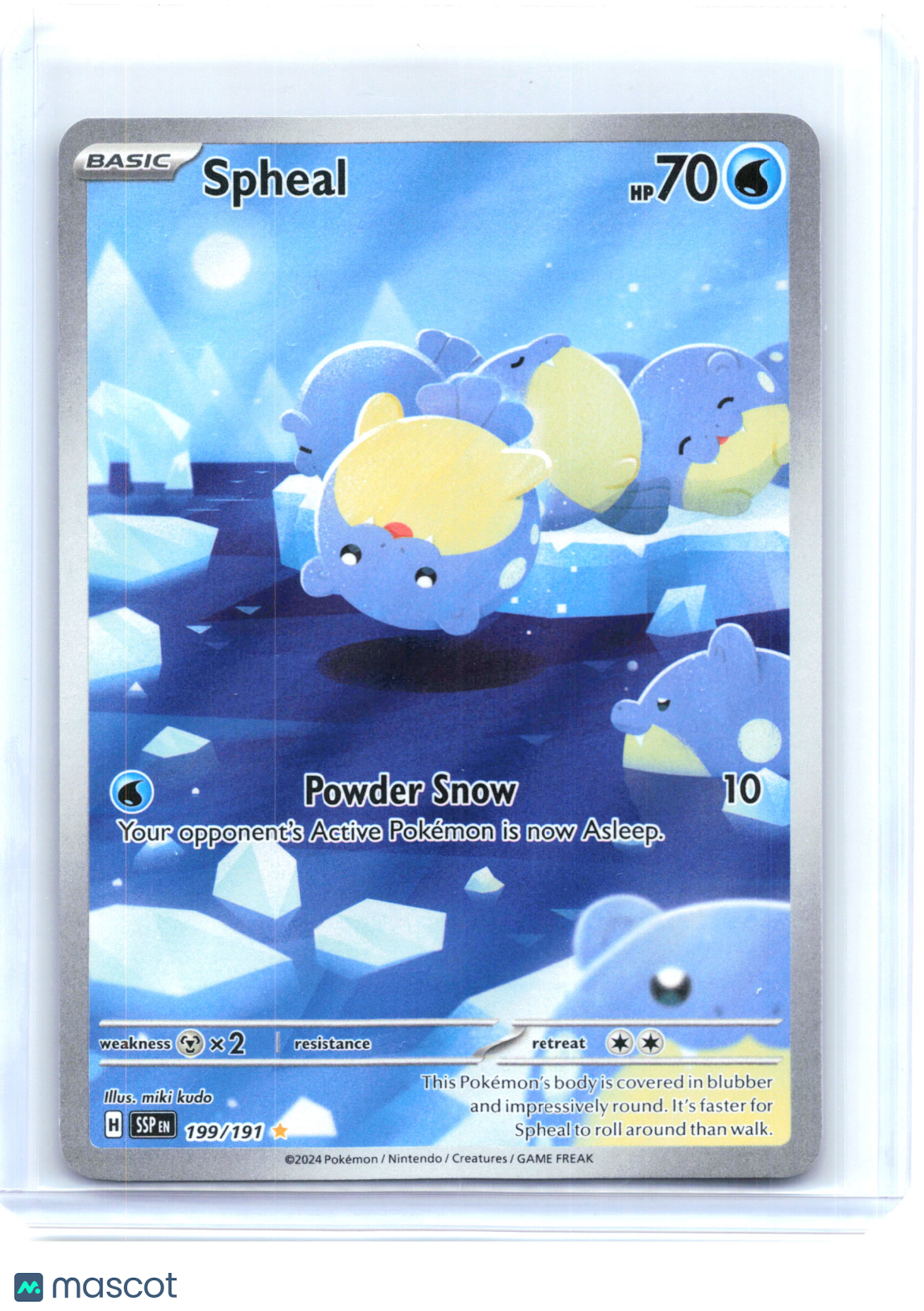 2024 Spheal #199/191 Surging Sparks—Illustration Rare Holo [Lightly Played]