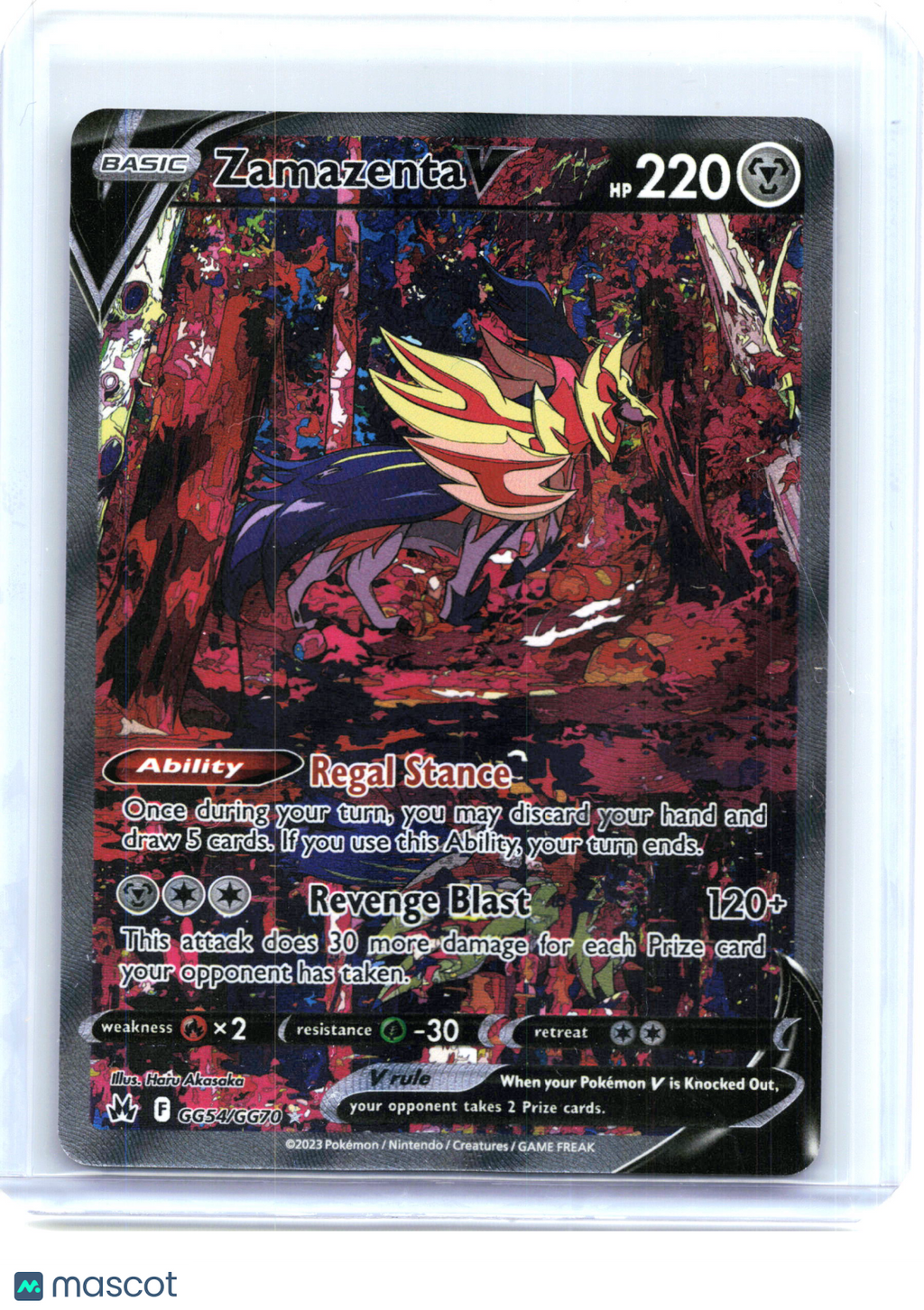 2023 Zamazenta V #GG54/GG70 Crown Zenith: Galarian Gallery—Ultra Rare Holo [LP]