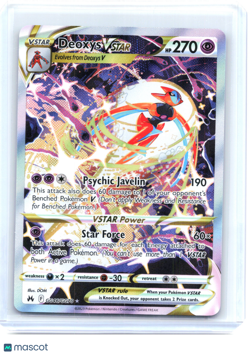 2023 Deoxys VSTAR #GG46/GG70 Crown Zenith: Galarian Gallery—Ultra Rare Holo