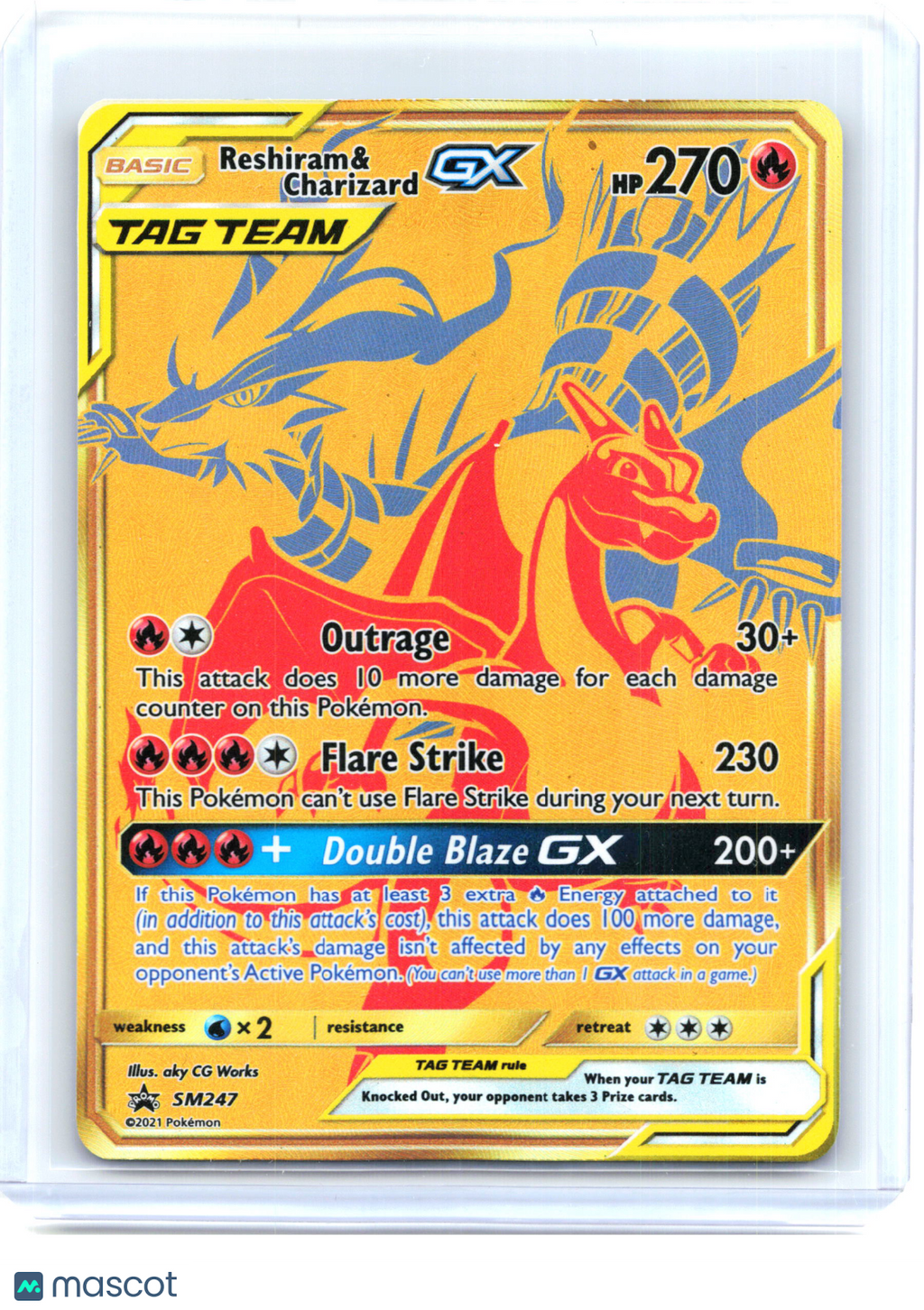 2021 Reshiram & Charizard GX #SM247 SM Promos—Black Star Promo Holo [LP]