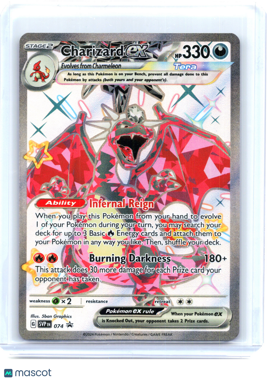 2024 Charizard ex #074 Scarlet & Violet Promo Cards—Black Star Promo Holo [MP]