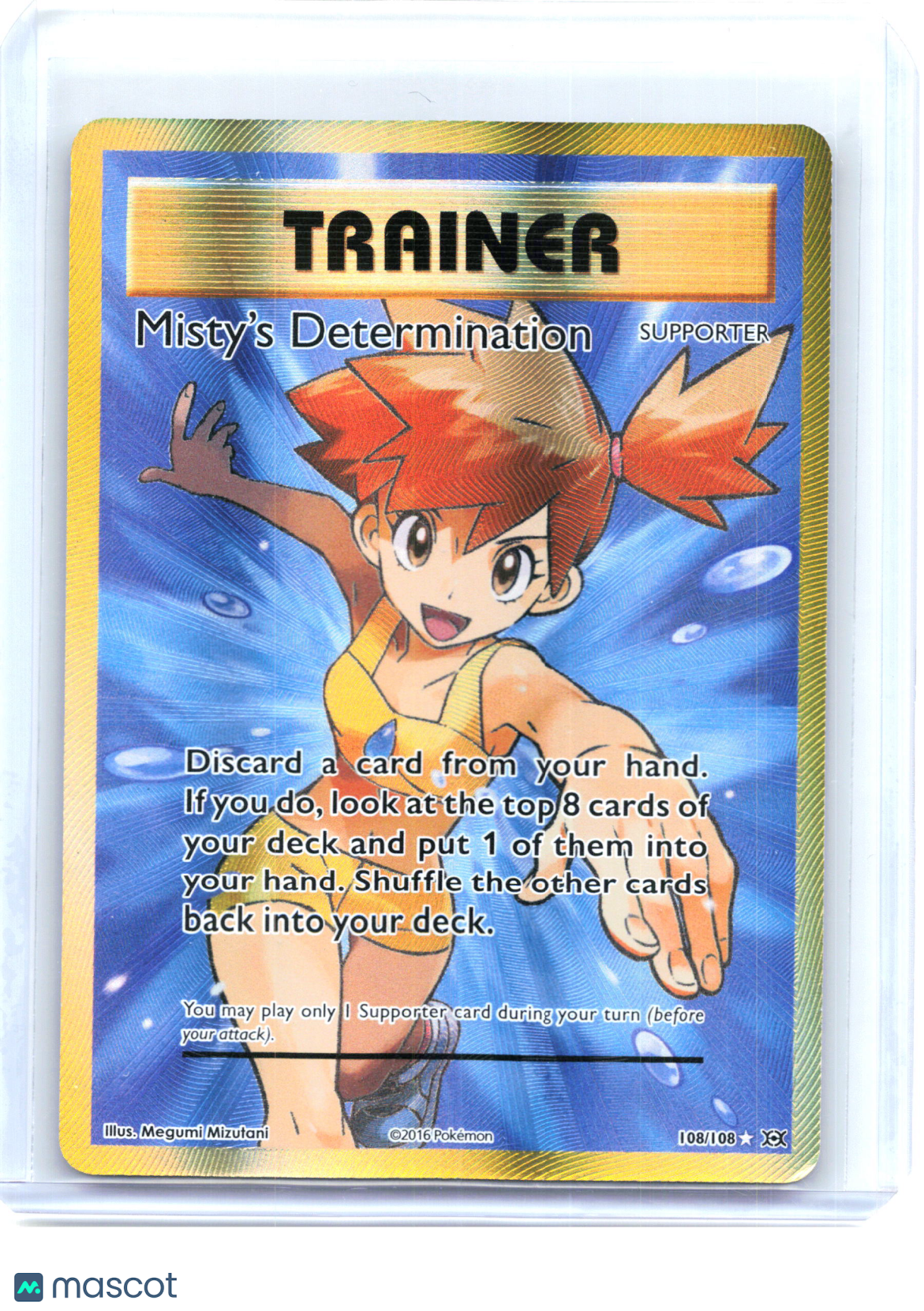 2016 Pokemon—Misty's Determination #108/108 Evolutions—Ultra Rare Holo