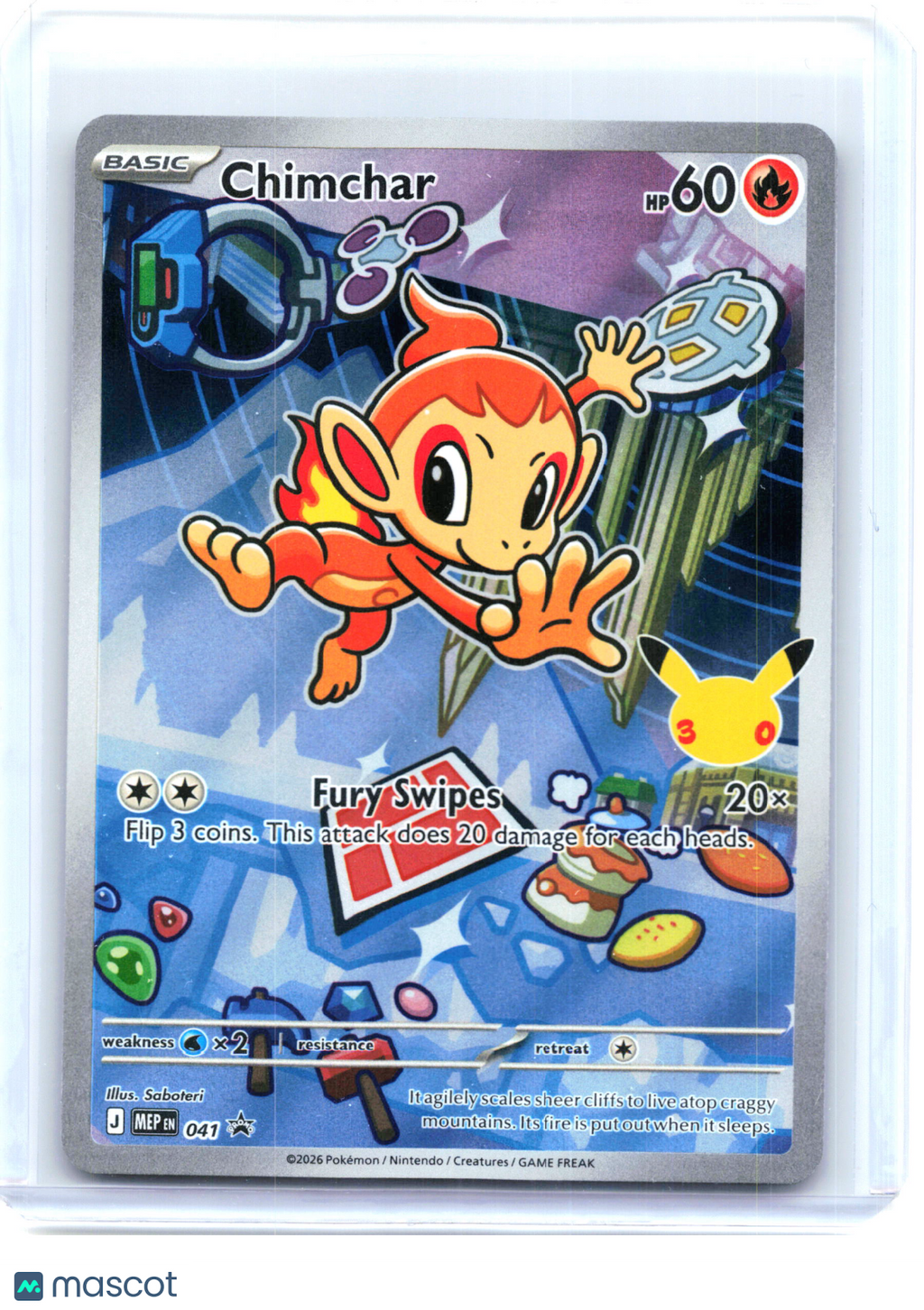 2026 Pokemon—Chimchar #041 Mega Evolution Promo—Black Star Promo Holo