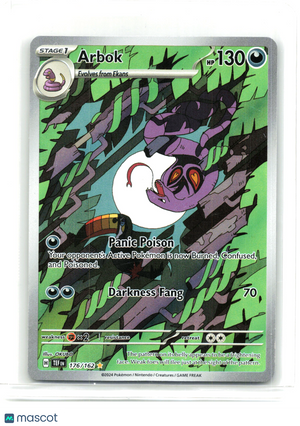 2024 Pokemon—Arbok #176/162 Temporal Forces—Illustration Rare Holo