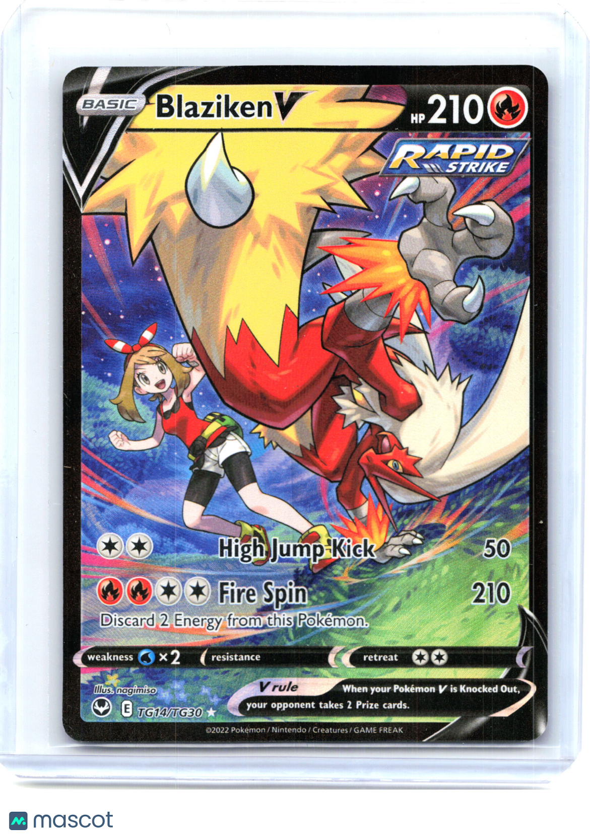 2022 Blaziken V #TG14/TG30 Silver Tempest Trainer Gallery—Ultra Rare Holo