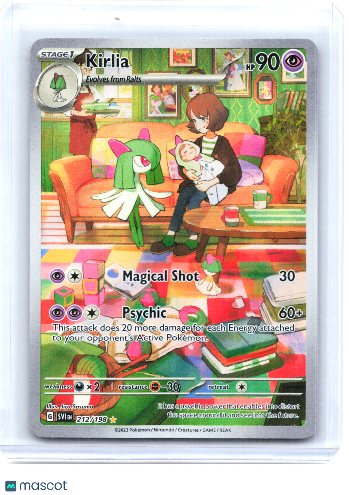 2023 Pokemon—Kirlia #212/198 Scarlet & Violet Base Set—Illustration Rare Holo