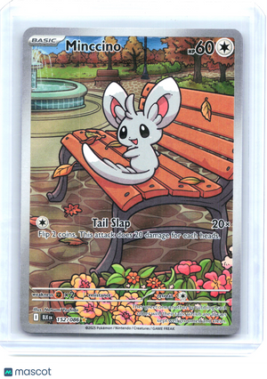 2025 Pokemon—Minccino #152/086 Black Bolt—Illustration Rare Holo