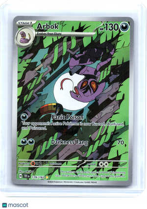 2024 Pokemon—Arbok #176/162 Temporal Forces—Illustration Rare Holo