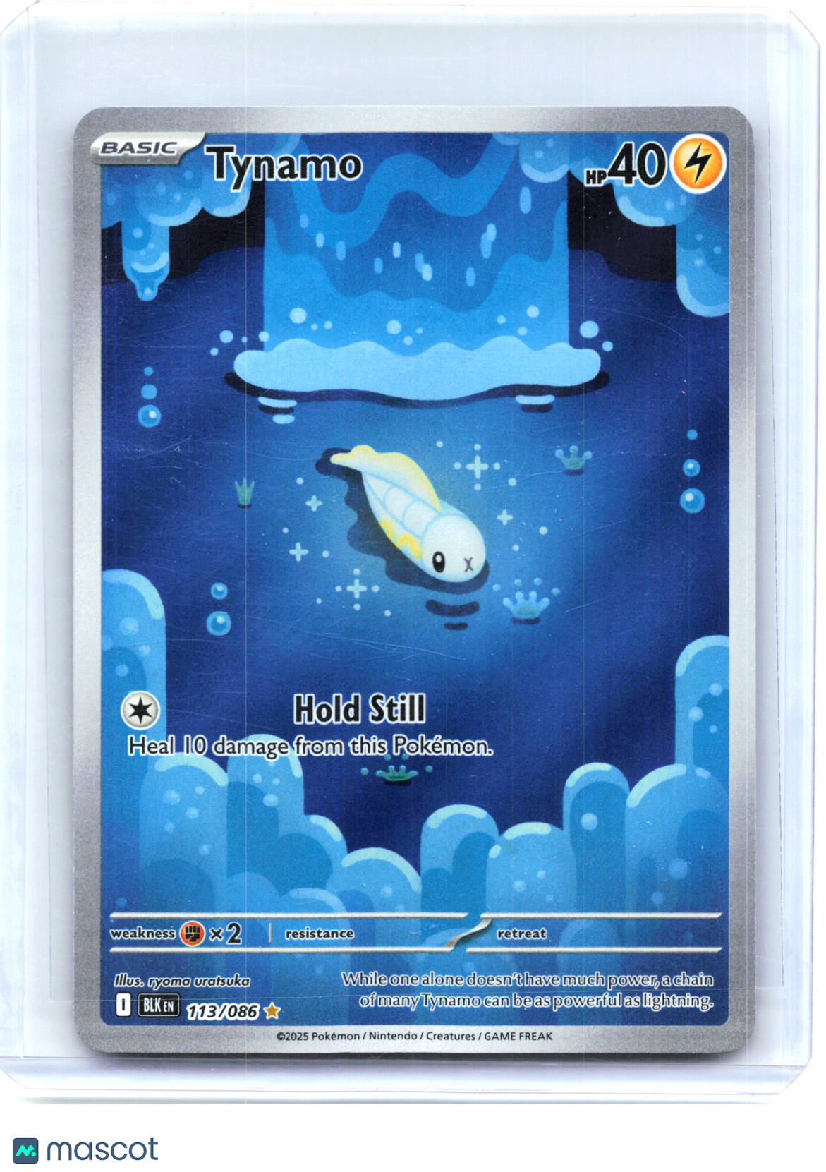 2025 Pokemon—Tynamo #113/086 Black Bolt—Illustration Rare Holo