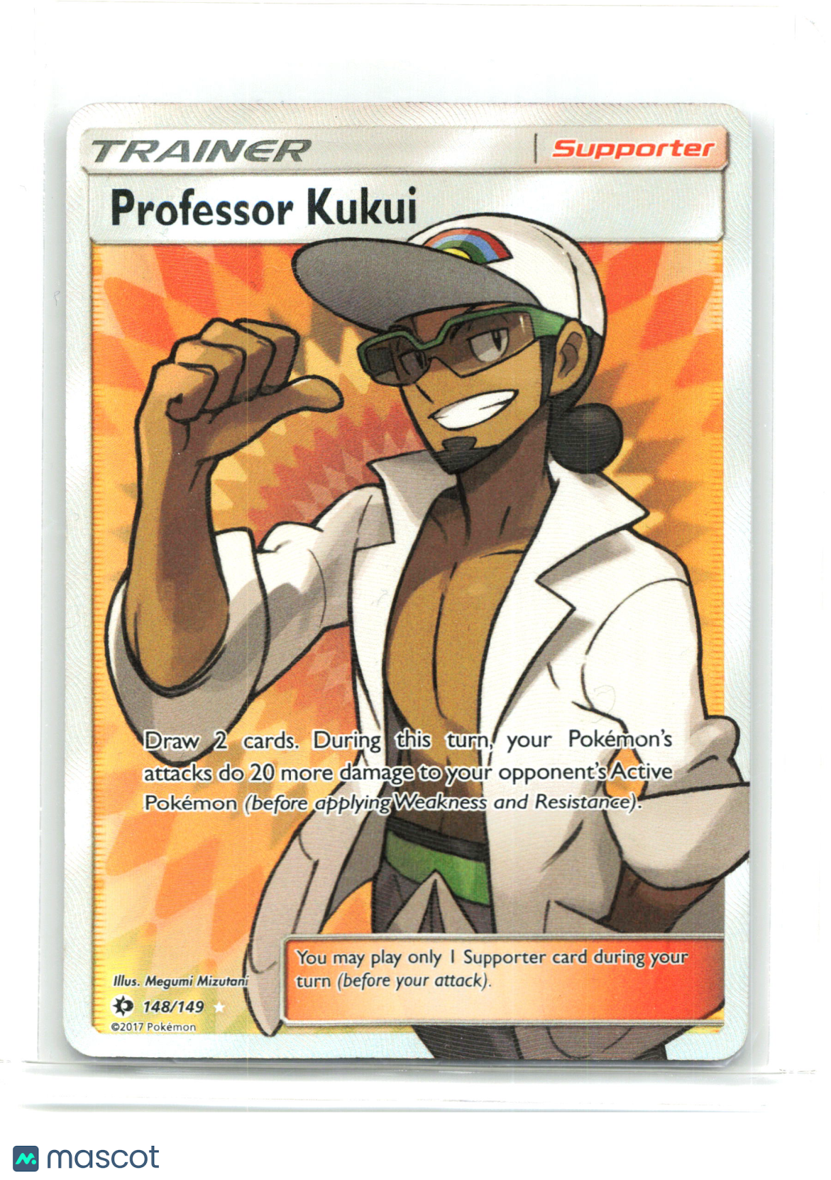 2017 Pokemon—Professor Kukui #148/149 SM Base Set—Ultra Rare Holo