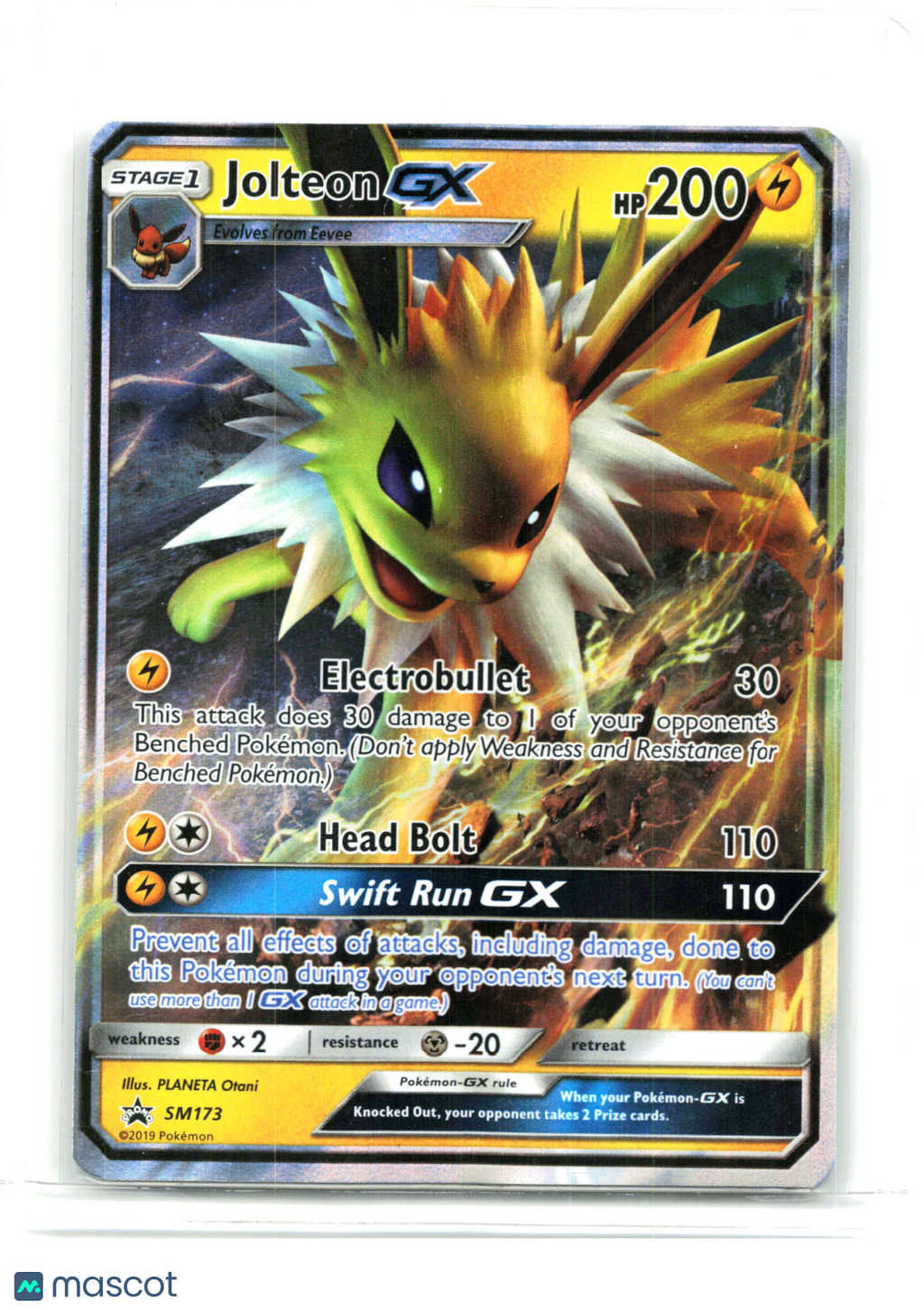 2019 Pokemon—Jolteon GX #SM173 SM Promos—Black Star Promo Holo